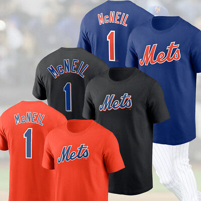 #ad SALE 30% Jeff McNeil #1 New York Mets 2024 Player Name amp; Number T Shirt $30.99