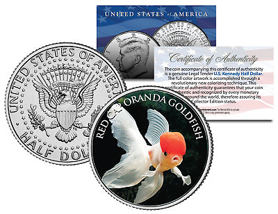 #ad RED CAP ORANDA GOLDFISH *Fish Series* JFK Kennedy Half Dollar U.S. Coin $8.95