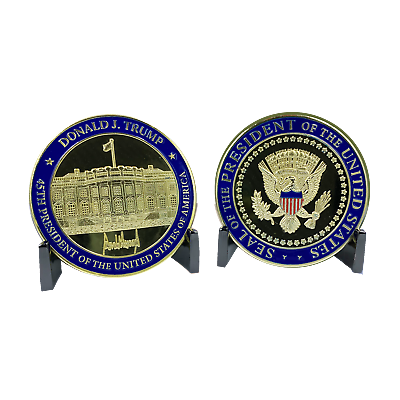 #ad BL4 002 NEW 45th President DONALD J. TRUMP Challenge Coin White House POTUS MAGA $12.99