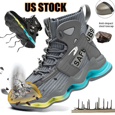#ad Mens Steel Toe Cap Work Boots Bulletproof Safety Shoes Indestructible Shoes CE $44.99