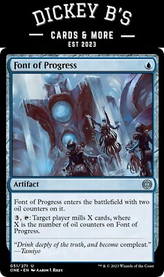 #ad Magic: The Gathering Phyrexia: All Will Be One #51 Font of Progress 4X Playset $2.10