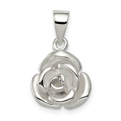 #ad Sterling Silver Rose Pendant 0.5 x 0.6 in $58.44