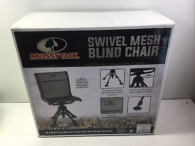 #ad Mossy Oak FS1105244C Swivel Hunting Blind Chair Black Outdoor Adjustable NEW $98.95