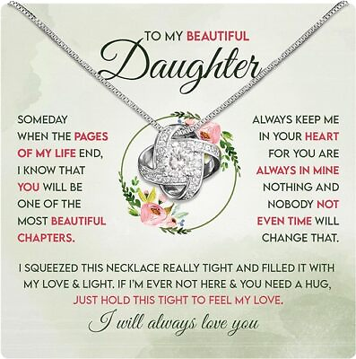 #ad To My Daughter Necklace From Mom Father Daughter Jewelry Mother To Daughter Gift $34.18