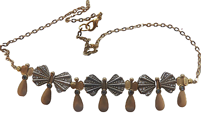 #ad Gold amp; Silver Bows with Rhinestones Necklace #jewelry #fashion #necklace $6.58