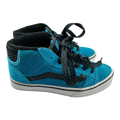 #ad Vans Sneakers Womens 6 Blue Black Old Skool 2 MID Polka Dot Skateboard Shoes $39.99