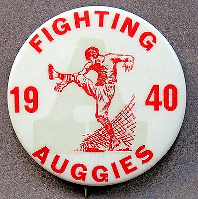 #ad 1940 FIGHTING AUGGIES Augsburg College Minnesota football 2 1 8quot; pinback button $59.99