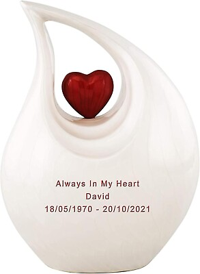 #ad Cremation Urn Heart of Love Urn for Human Ashes Adult Female Burial Urns Deco $80.50