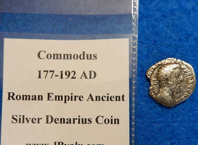 #ad 177 192 AD Commodus Roman Empire Ancient Silver Coin 2.05 grams 17mm💎 $31.99