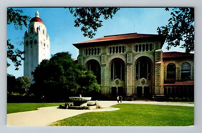 #ad Stanford CA California Stanford University Library c1971 Vintage Postcard $7.99