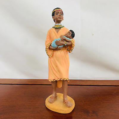 #ad Adorable African Vintage Mother Statue $9.00