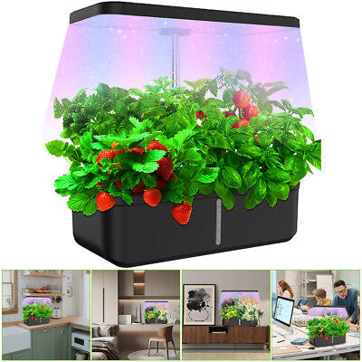#ad 12 Pods Hydroponics Growing System with LED Grow Light Indoor Garden Adj Height $42.00