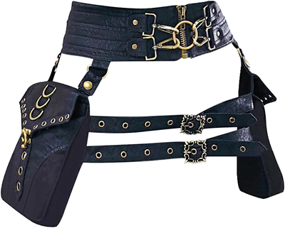 #ad Waist Bag Steampunk Belt Hip Pack Fashion Gothic Pouch Leg Vintage Fanny Women $64.99