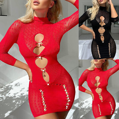 #ad Sexy Womens Lingeries Babydoll Nightdress Bodycon Nightdress Ladies Pajamas Robe $12.79