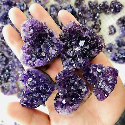 #ad Natural Heart Amethyst Quartz Crystal Cluster Geode Healing Gemstone Collections $14.99