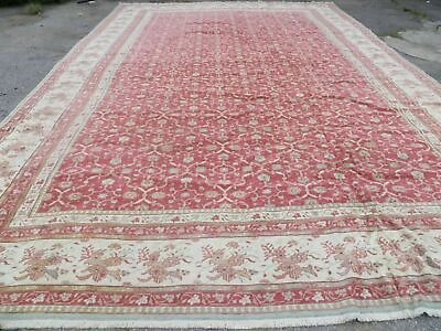 #ad 12#x27; X 18#x27; Palace Size Handmade Egyptian Wool Rug Carpet Soft Colors Red amp; Beige $4297.30
