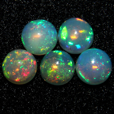 #ad Opal Round Ethiopian Fire Opal Natural Welo Opal Cabochon Gemstone Lot 3mm 8mm $21.73