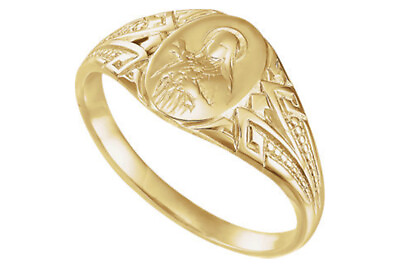 #ad 14K Yellow Gold St. Therese of the Child Jesus of Lisieux Ring Holiday Sale $327.32