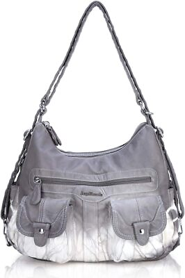 #ad Angel Barcelo Women Multifunctional Soft Leather Handbag Purses Shoulder Hobo Ba $85.04
