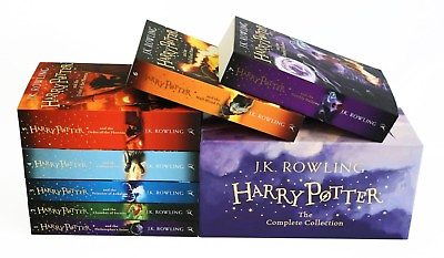 #ad NEW SEALED BOX SET WITH ALL 7 HARRY POTTER BOOKS 1 7 BY J.K. ROWLING NEW $95.90