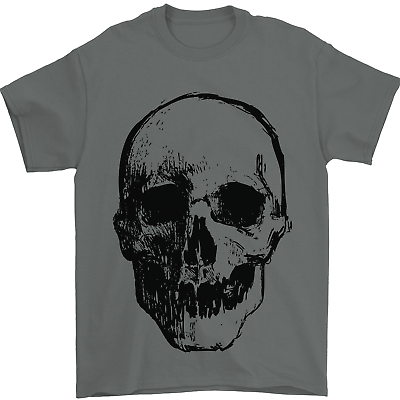 #ad Human Skull Mens T Shirt 100% Cotton GBP 8.49