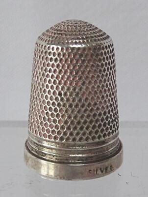 #ad Vintage Silver Thimble 1920s Sterling Sewing Needleworl All Over Indentations GBP 25.00