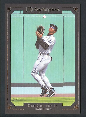 #ad Ken Griffey Jr. 2007 UD Masterpieces Linen Framed Card #MP 2 Jumbo Mariners MP 2 $216.67