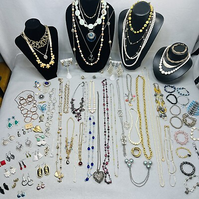 #ad VTG to Now Jewelry Lot Set 89 Wearable pieces Monet Avon Napier J Crew $89.00