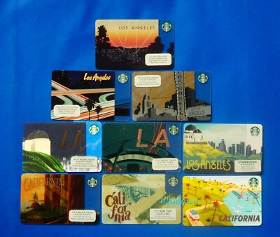 #ad NEW Starbucks Los Angeles California Card Set First in Series LA 2011 2019 Gift $34.95
