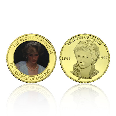#ad Decorative Gold Coin The UK Princess Diana Commemorative Souvenir Coins $3.70