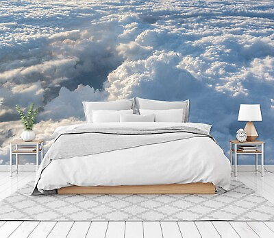 #ad 3D Soft Clouds S492 Wallpaper Mural Self adhesive Removable Sticker Kids Pa $422.99