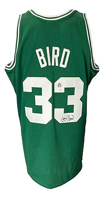 #ad Larry Bird Signed Boston Celtics Green Mamp;N HWC Swingman Jersey BirdJSA ITP $399.99