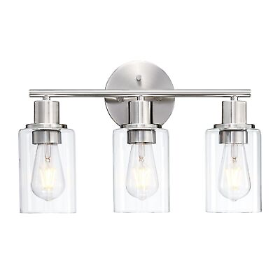 #ad Revtronic 3 Light Vanity Light Brushed Nickel Bathroom Wall Lights Over Mirror $43.69