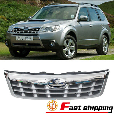 #ad Fits 2011 2012 2013 Subaru Forester Chrome Front Upper Bumper Grille Grill $35.95