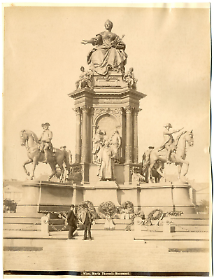 #ad Autriche Wien Monument Maria Theresa vintage print Tirage albuminé 21x25 EUR 99.00