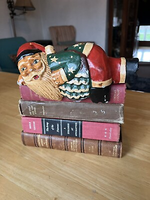 #ad Rare Vintage Antique Santa Shelf Sitter Decor 9” Santa Claus Christmas Old World $24.99