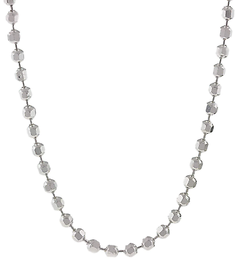 #ad Peermont Italian 925 Sterling Silver Bead Diamond cut 3.5mm Chain Necklace $98.99