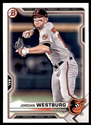 #ad 2021 Bowman Prospects Paper Base #BP 98 Jordan Westburg Baltimore Orioles $0.99