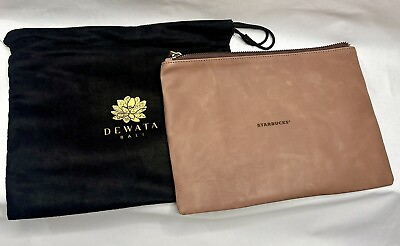 #ad Starbucks Reserve Dewata Bali Indonesia Pouch Purse with Dust Bag 7”x9” $44.99