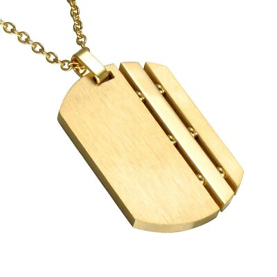 #ad Military Army Pendant Dog Tags Chain Pendants DIY Necklace Stainless Steel 1Pc $9.43