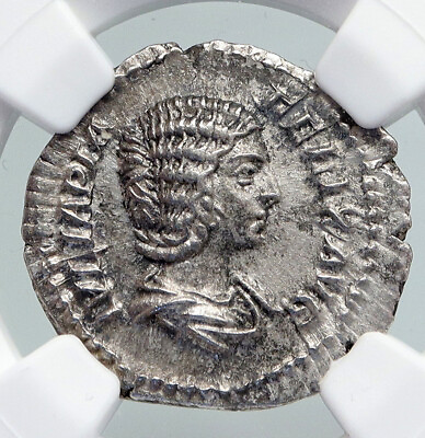 #ad JULIA DOMNA Ancient 211AD Ancient Silver Roman Coin DIANA LUCIFERA NGC i87441 $583.65
