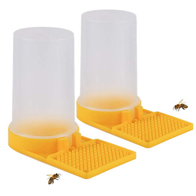 #ad 2 Pack Beehive Beekeeping Water Dispenser Honey Beehive Entrance Feeder Bee $8.34