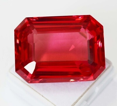 #ad 150 Ct Lovely Certified Emerald Cut Natural Padparadscha Sapphire Loose Gemstone $324.16