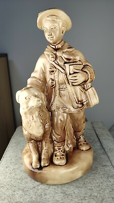 #ad Vintage antique figurine. Hutsul boy with a dog $350.00