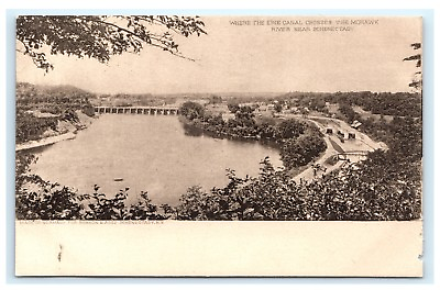 #ad Where Erie Canal Crosses the Mohawk River Near Schenectady NY UDB Postcard B4 $9.99