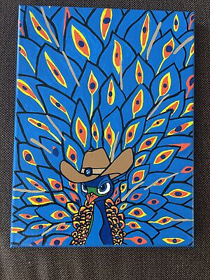 #ad peacock painting on canvas original $30.00