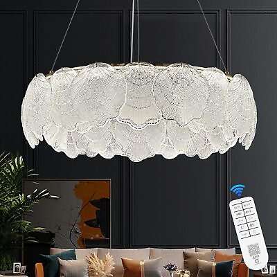#ad Aodoran Dimmable Crystal Chandelier LED Dining Room Chandelier Over Table $120.00
