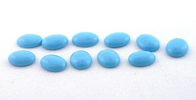 #ad SIX 10x8 10mm x 8mm Oval Resinated Turquoise Cabochon Cab Gem Gemstone EBS5910 $16.86