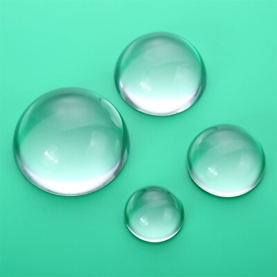 #ad 4 Sizes Clear Glass Dome Cabochon Hemisphere Shape Crystal Scrapbooking Beads $4.31