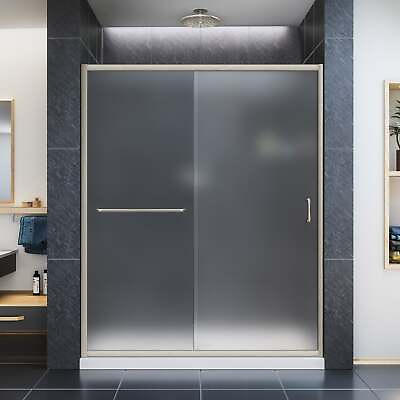 #ad DreamLine DL 6972C 04FR Infinity Z 34quot;D x 60quot;W Frosted Shower Door and Base $1059.99